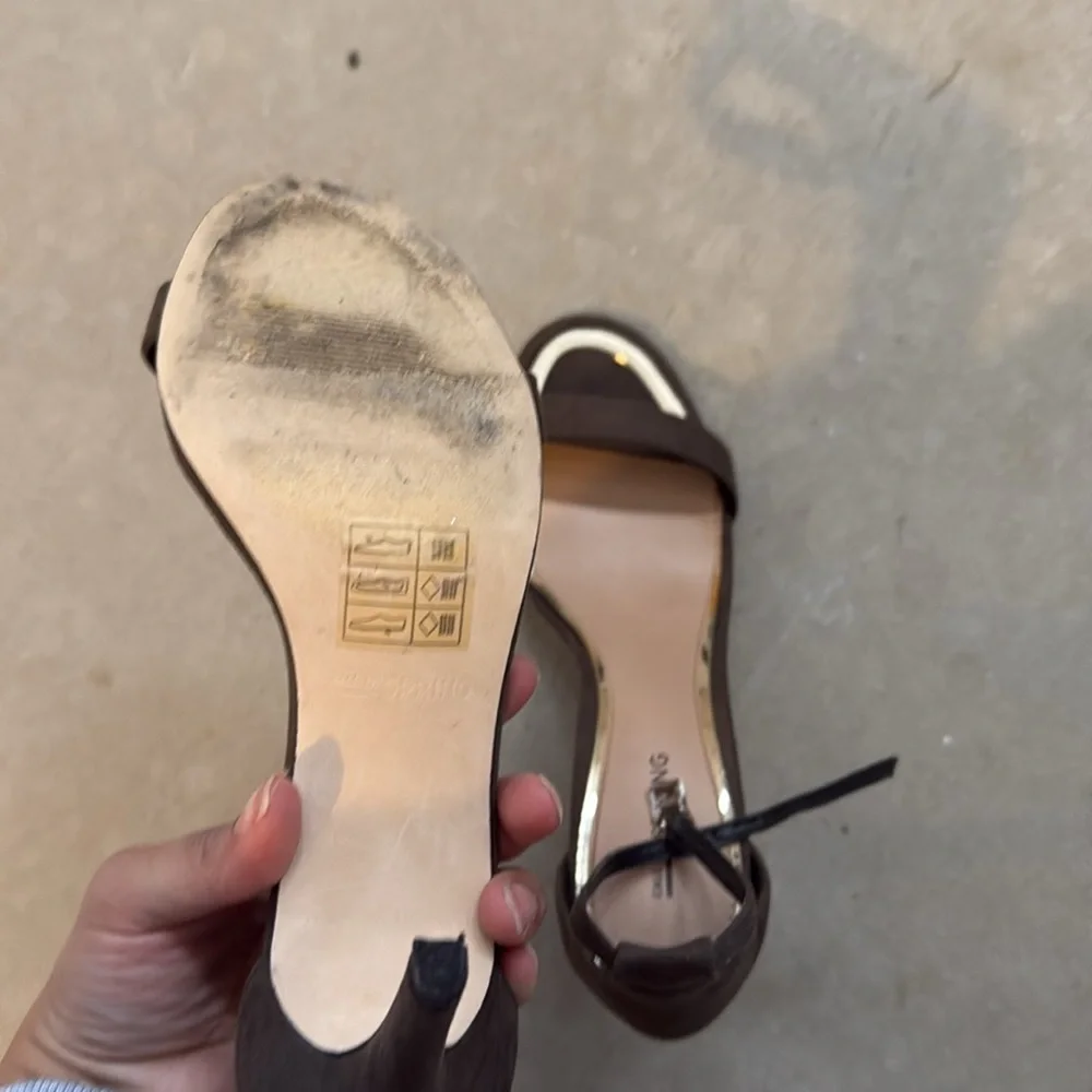 Call It Spring Women's Black Heel Sandals with Ankle Strap